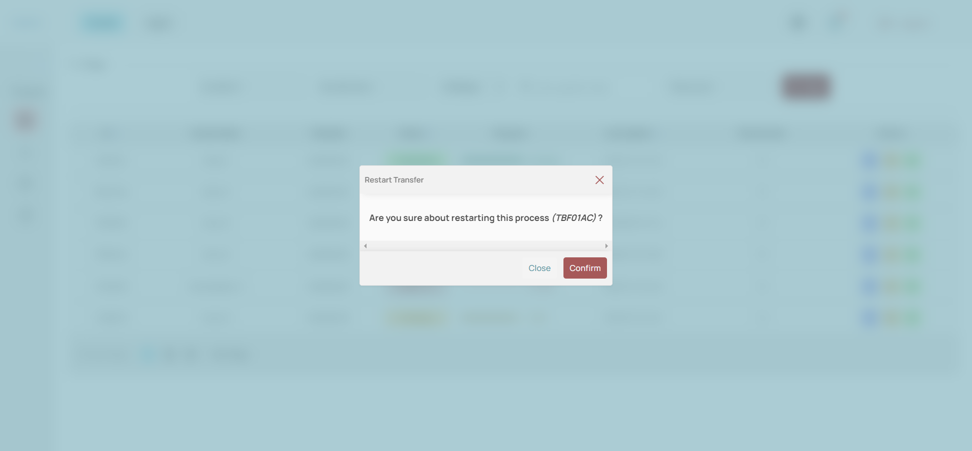 Supzevizor confirmation modal screenshot